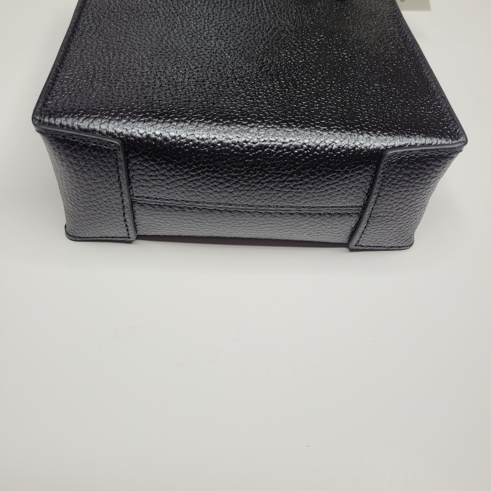 Michael Kors Mercer Extra-Small Pebbled Leather Crossbody Bag Black - Picture 6 of 9